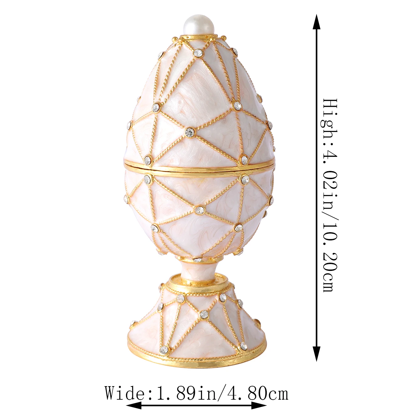 Top Trends: QIFU Beautiful White Faberge Egg With Castle For Decor Shoppable Styles