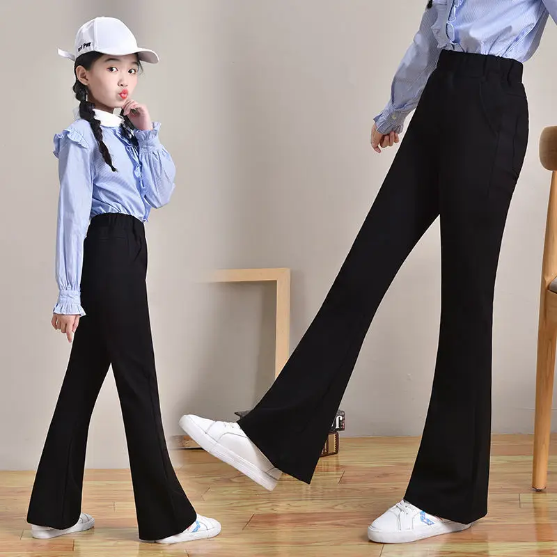 Top Trends: Autumn Spring Girls Korean Style Casual Boot Cut Flare Pants 4-13 Years Girls Pants Shoppable Styles