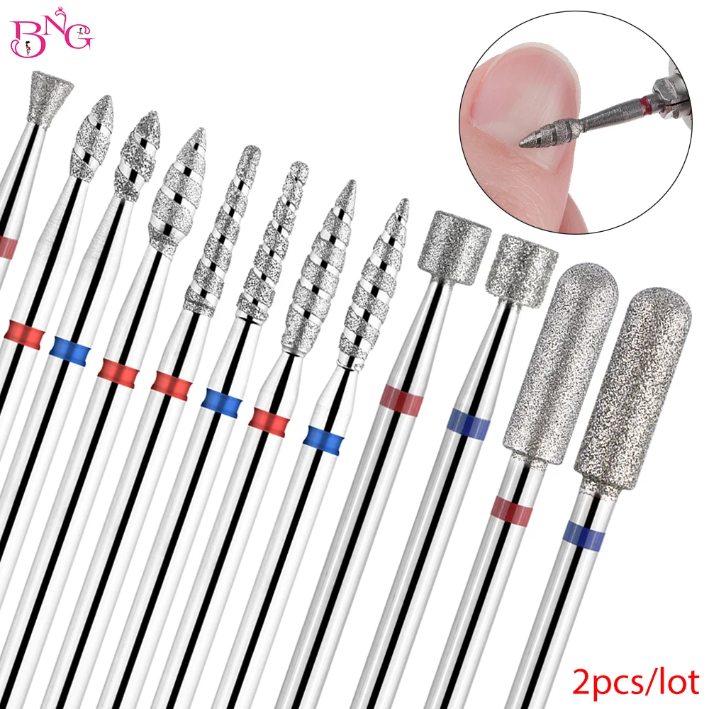 Top Trends: 2pcs / lot Nail Drill Bits Flame Diamond Bit For Nail Drill 3 / 32&#039;&#039; Manicure Milling Cutter Cuticle Rotary Burr Drill Accessories Shoppable Styles