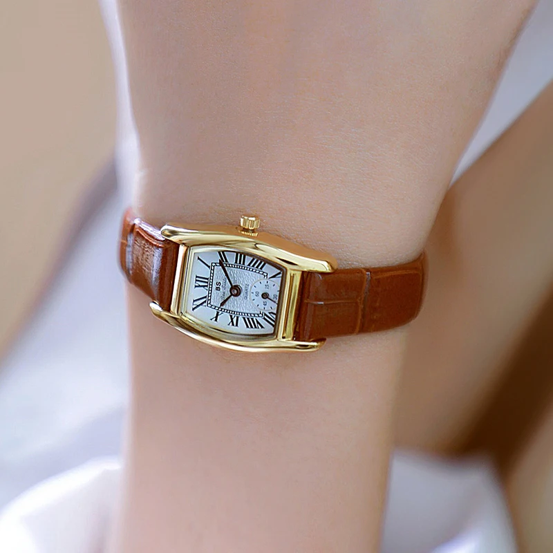 Top Trends: Fashion Women Watch Small 2023 Simple Retro Leather Watch For Women Casual Vintage Quartz Brown Clock Wristwatches For Ladies Shoppable Styles