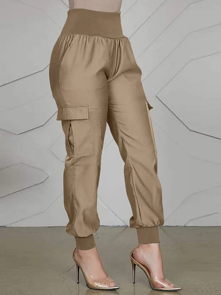 Top Trends: Work OL Overall Women Casual Solid Pant ZANZEA Vintage Elastic Waist Pencil Trouser 2023 Fashion Holiday Pantalon Palazzo Turnip Shoppable Styles