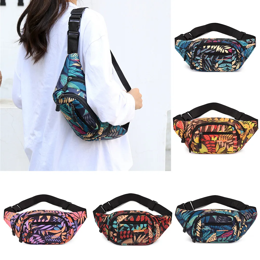 Top Trends: Printed Waist Bag Women Fanny Pack Large Capacity Belt Bag Crossbody Bag Mobile Phone Bag Pouch Women Men Wallet Coin Purse Shoppable Styles