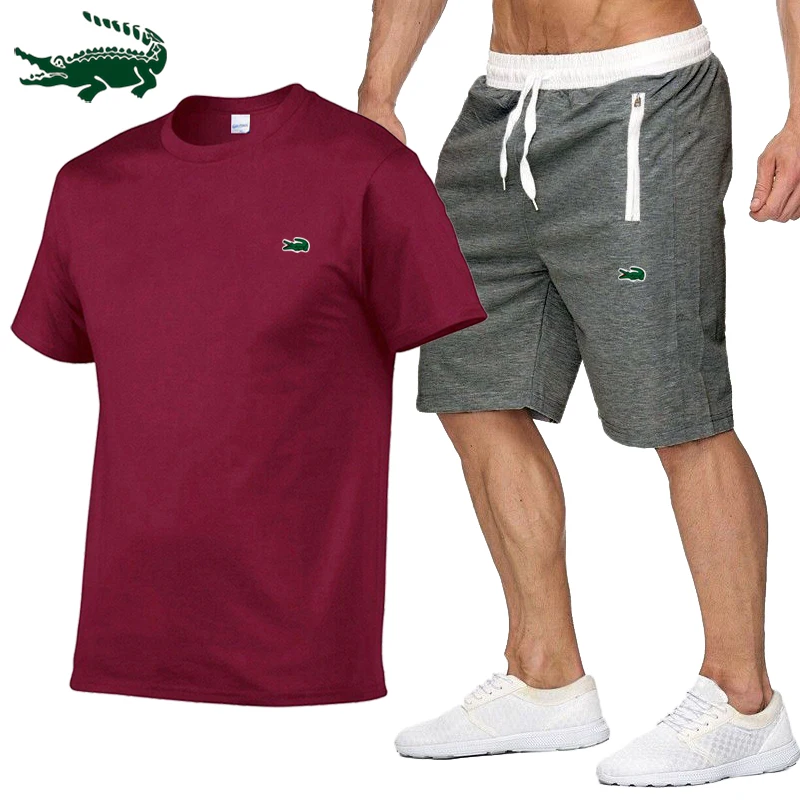 Top Trends: 2023 High Quality Spring And Summer New Men's Casual Sports Cotton Round Neck Short-sleeved T-shirt+ casual Sports Pants Set Shoppable Styles - Image 4