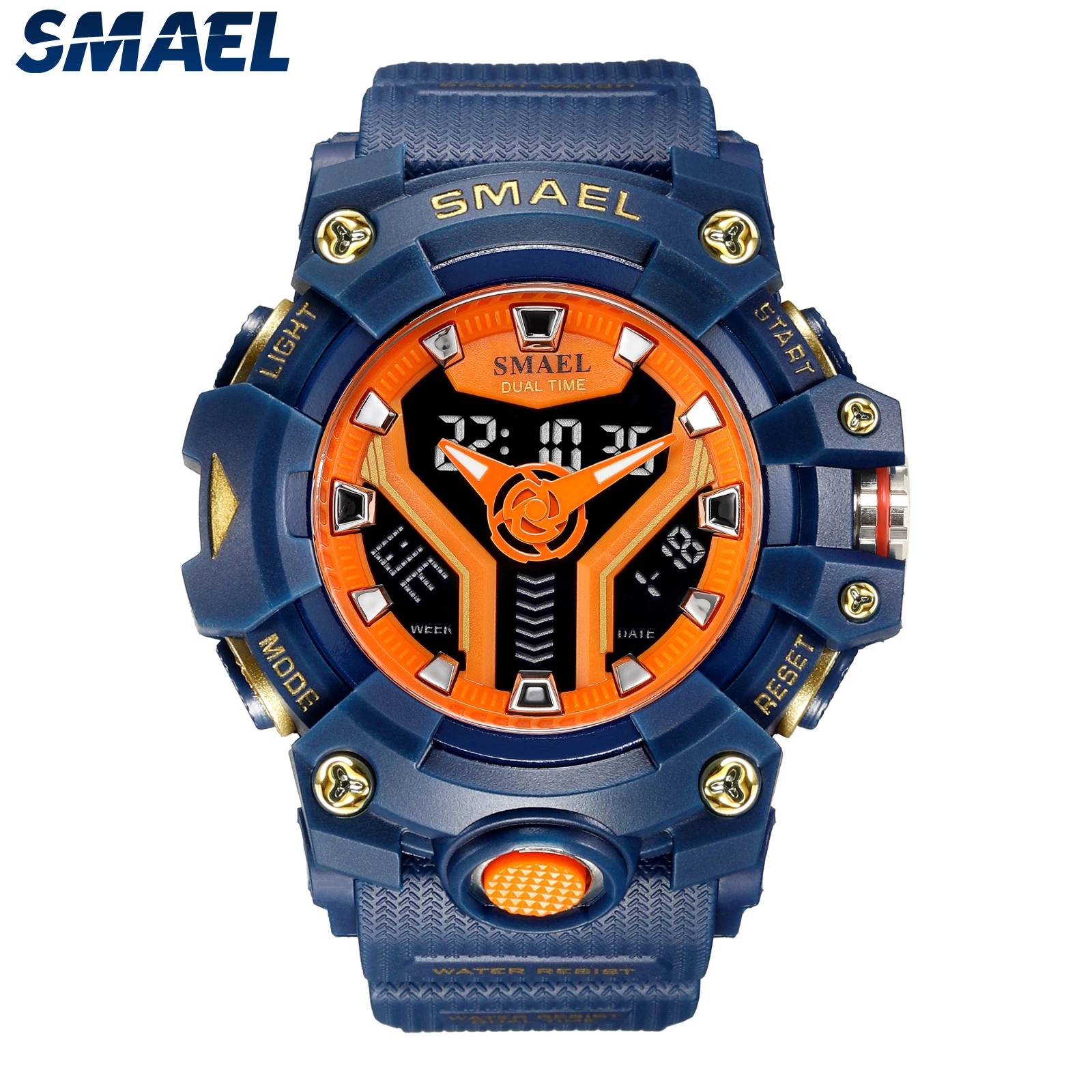 Top Trends: New SMAEL Sport Watch For Man Dual Time Watch For Men Shock Resistant Led Light Watch Military 8075 Quality Mens Sports Watches Shoppable Styles