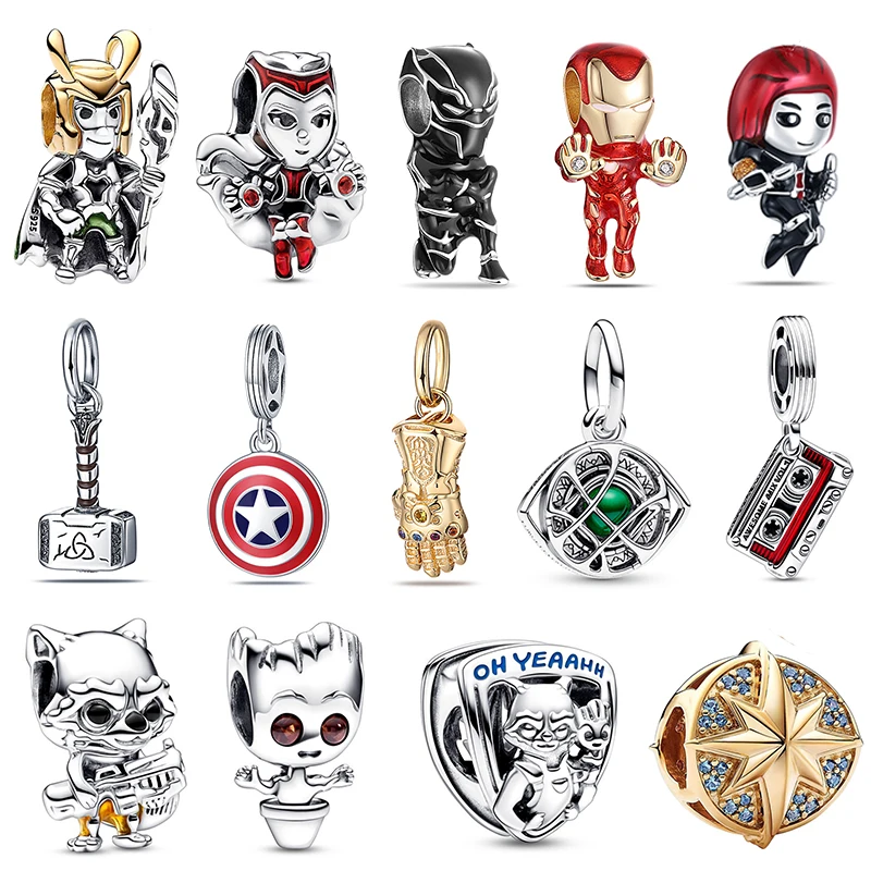 Top Trends: Fit Pandora Bracelets Plata De Ley 925 Silver Hot Toys Marvel Alliance Jewelry Charms Beads Original Hot Women Bracelet DIY Gift Shoppable Styles