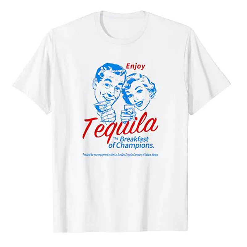 Top Trends: The Breakfasts Of Championss Tequila - Special Gifts T-Shirt Funny Drinking Lover Drinker Graphic Tee Tops Short Sleeve Blouses Shoppable Styles