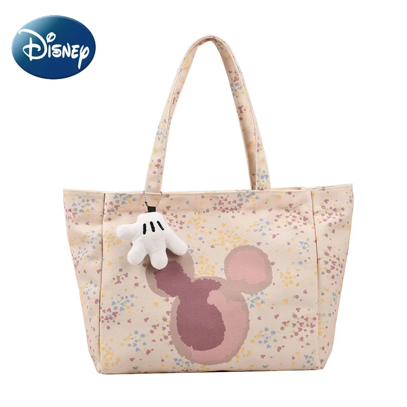 Top Trends: Disney Mickey Mouse Tote Bag For Women Girl Large Capacity Shoulder Bag Canvas Durable Cute Handbags Designer Shoppable Styles