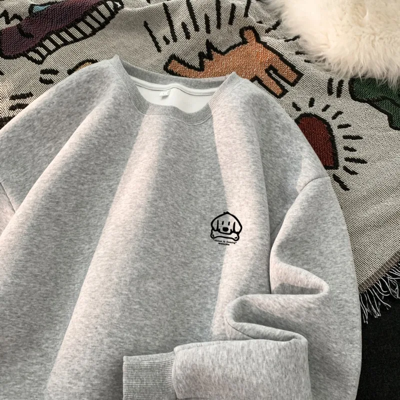 Top Trends: Harajuku Cute Dog Graphic Sweatshirt 9 Colours Waffle Fabric Long Sleeve Sweatshirts Casual Comfortable Male O-neck Pullover Shoppable Styles