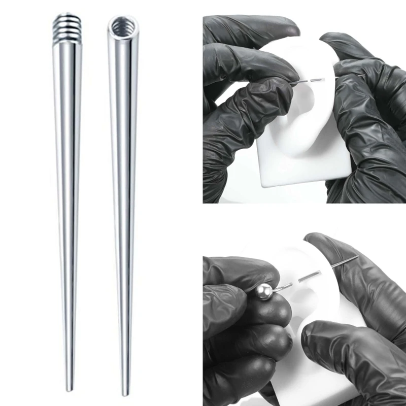 Top Trends: Stainless Steel Ear Gauges Stretching Plugs Tapers Insertion Pin For Ear Nose Stretcher 16G 14G Piercing Stretching Kit Shoppable Styles