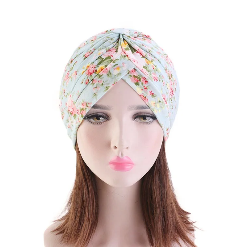 Top Trends: Popular Ethnic Style Cotton Turban Hat Print Indian Hat Women Muslim Bonnet For Sleep Shoppable Styles