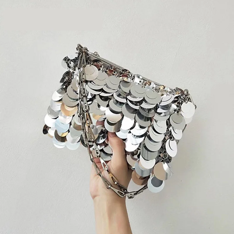 Top Trends: Sequins Handbags Silver Bag Women Small Tote Bag Bling Bling Fashion Lady Bucket Handbags Girls Glitter Purses 2023 Shoppable Styles