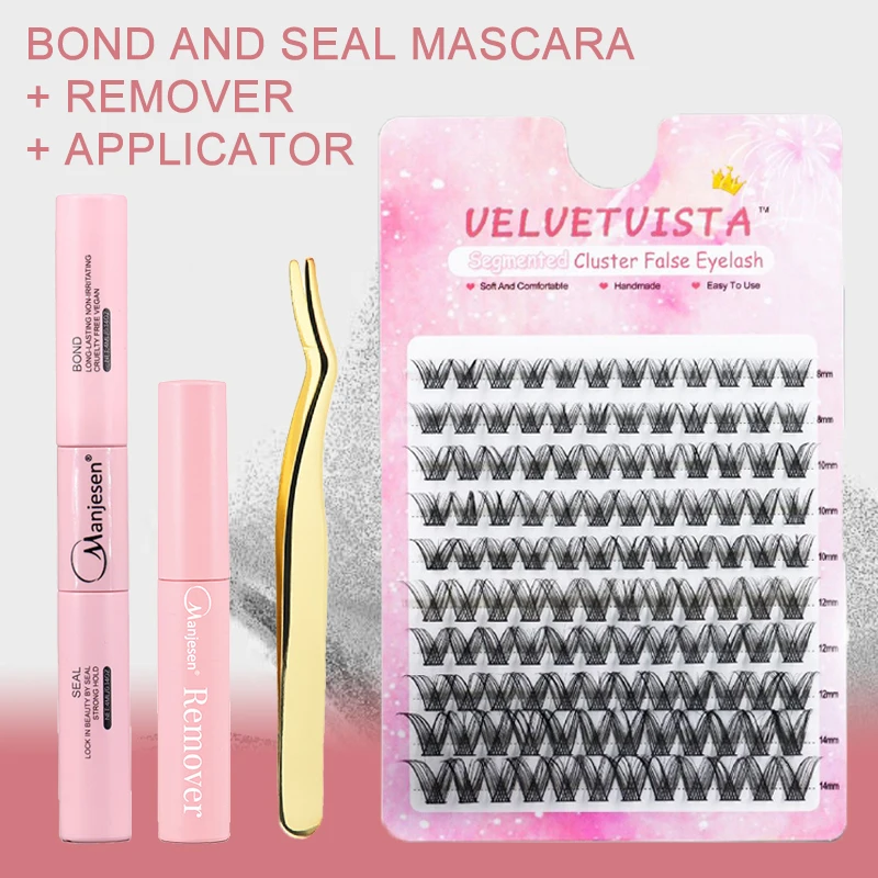 Top Trends: DIY Makeup Set 120 Bunches Lash Bond And Seal Eyelash Glue Remover Applicator Lash Clusters Eyelash Extensions Complete Kit Shoppable Styles