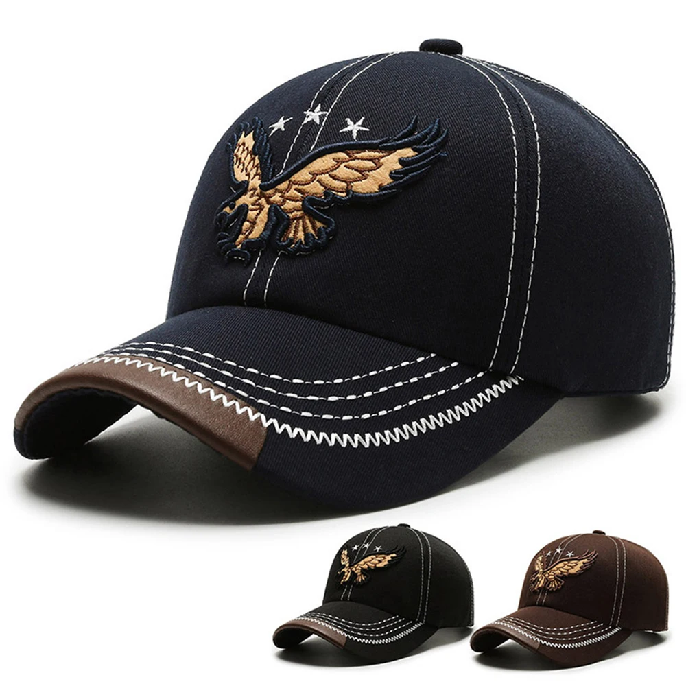 Top Trends: Fashion Eagle Embroidered Men's Hat 2023 New Outdoor Golf Caps Women Men Sports Snapback Breathable Cotton Baseball Cap Sun Hats Shoppable Styles