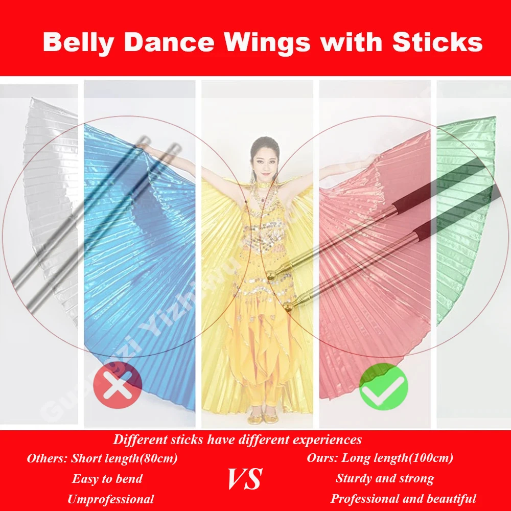 Top Trends: Women Belly Dance Wings Belly Dance Accessories Bollywood Oriental Egyptian Sticks Costume Adult Shoppable Styles