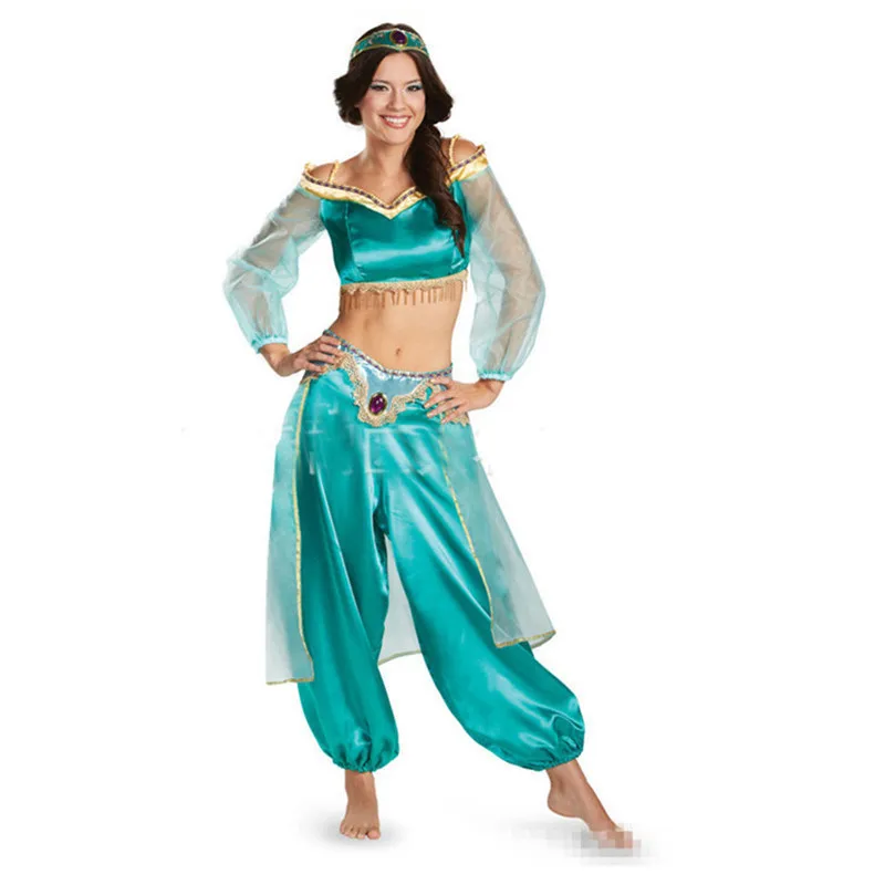 Top Trends: Princess Aladdin Jasmine Role Play Halloween Costume Adult Female Sexy Belly Dance Stage Performance Cheerleading Costume Shoppable Styles