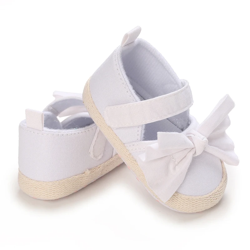 Top Trends: White Cotton Baby Girl Cotton Shoes Retro Spring Autumn Toddlers Prewalkers Baptism Shoes Infant Soft Bottom First Walkers 0-18 Shoppable Styles - Image 4