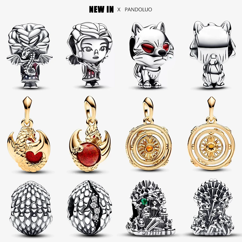 Top Trends: Dragon Charm 2023 New In Game Of Thrones Ring Earrings Necklace Charm Beads Fit Pandora Bracelet Silver Women Pendant Jewelry Shoppable Styles