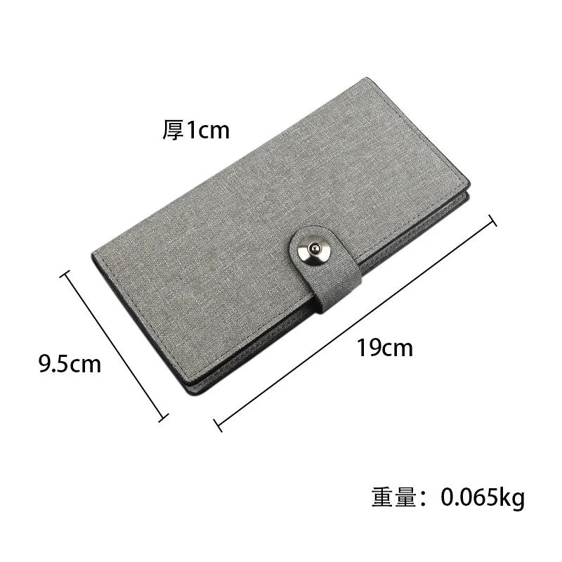 Top Trends: Wallet Men's Long Canvas Card Holder Magnetic Buckle Multifunctional Business Clutch Hot Sale Purse Shoppable Styles - Image 2