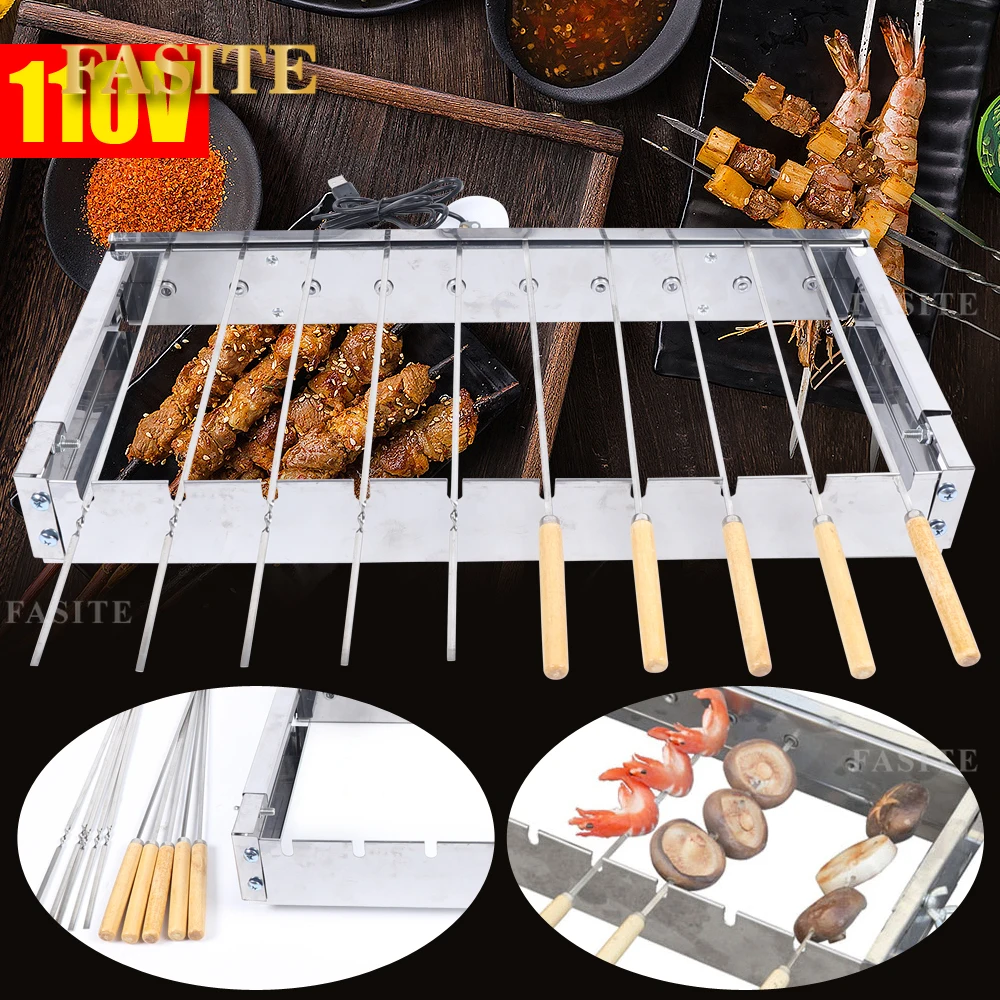 Title 6, Stainless Steel Barbecue Grill Outdoors Electri...