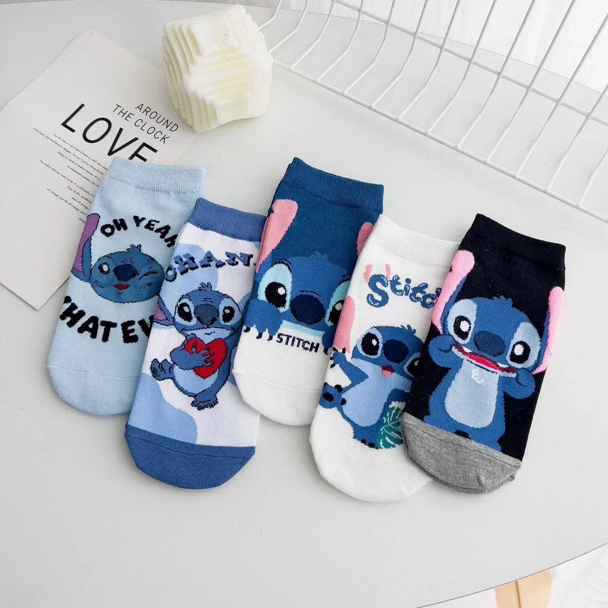 Top Trends: Lilo & Stitch Disney Socks Cartoon Figure Stitch Cotton Comfort Socks For Boys & Girls Fashion Socks Wholesale Christmas Gifts Shoppable Styles