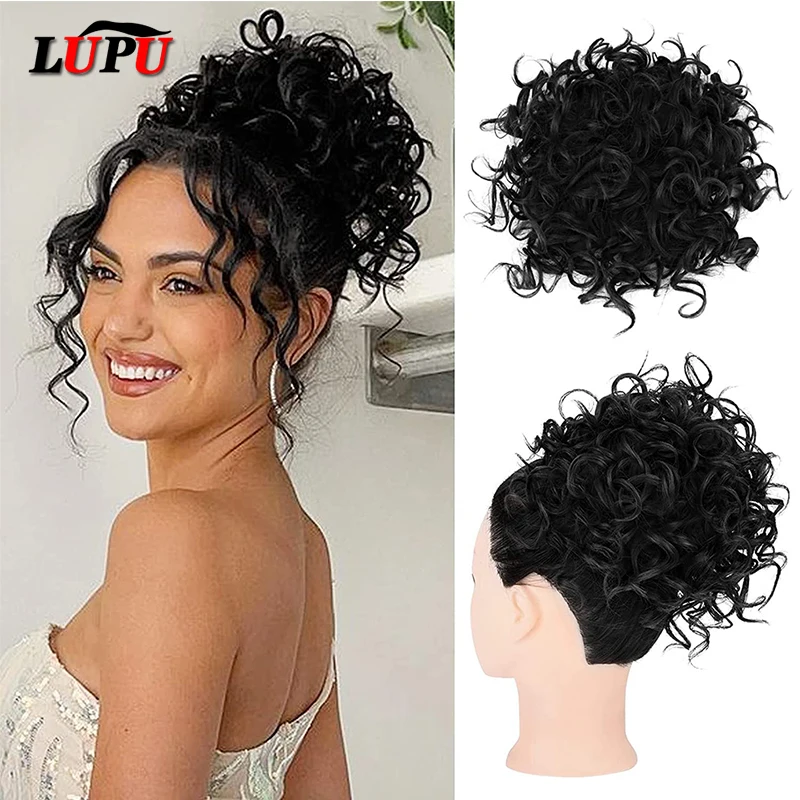 Top Trends: Messy Hair Bun Hair Piece Elastic Drawstring Loose Wave Hair Bun Synthetic Ponytail Extensions For Women For Daily Use Shoppable Styles