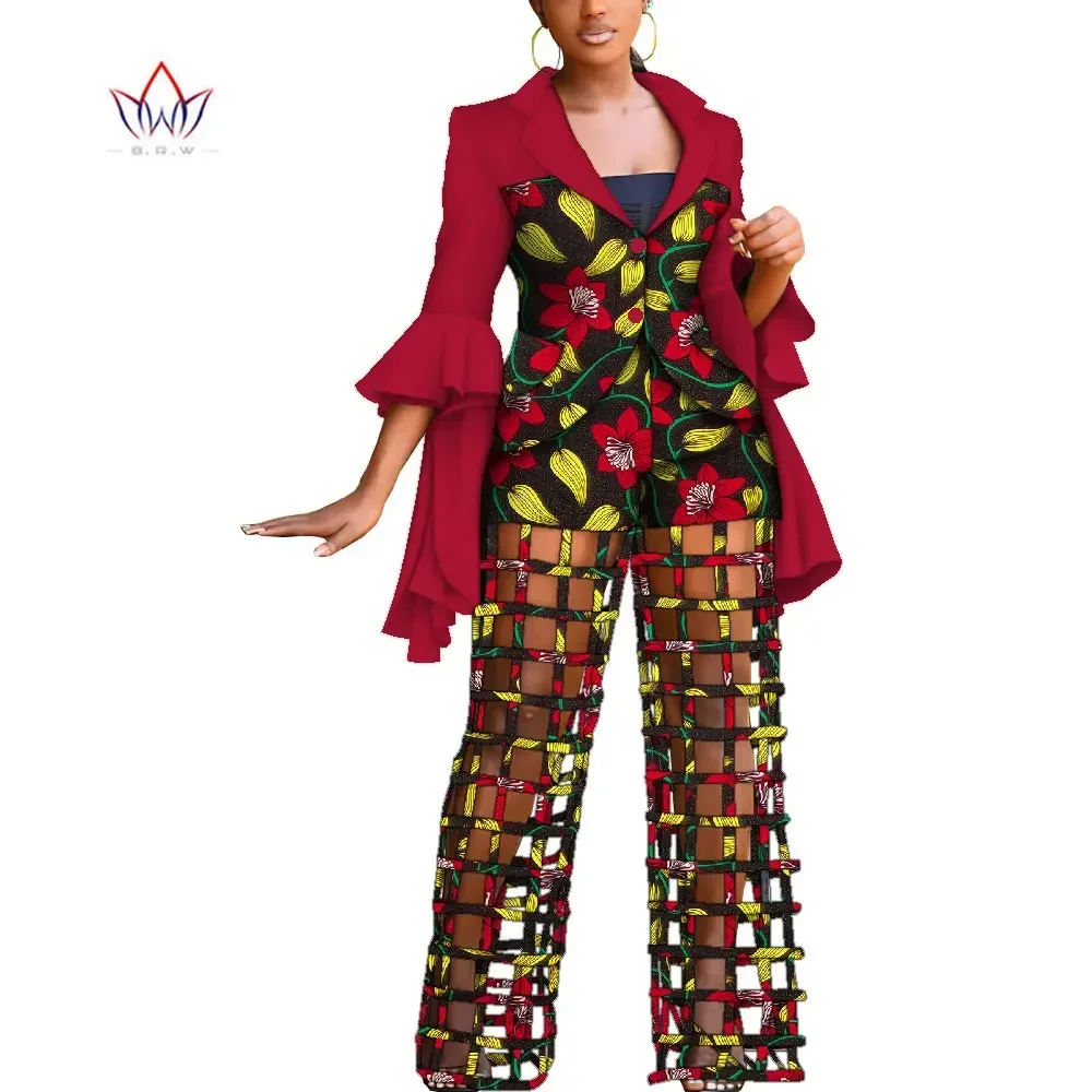 Top Trends: African Print Blazer And Pants Sets For Women Riche Dashiki Traditional African 2 Pieces Pants Sets Women Suits Clothing WY9869 Shoppable Styles