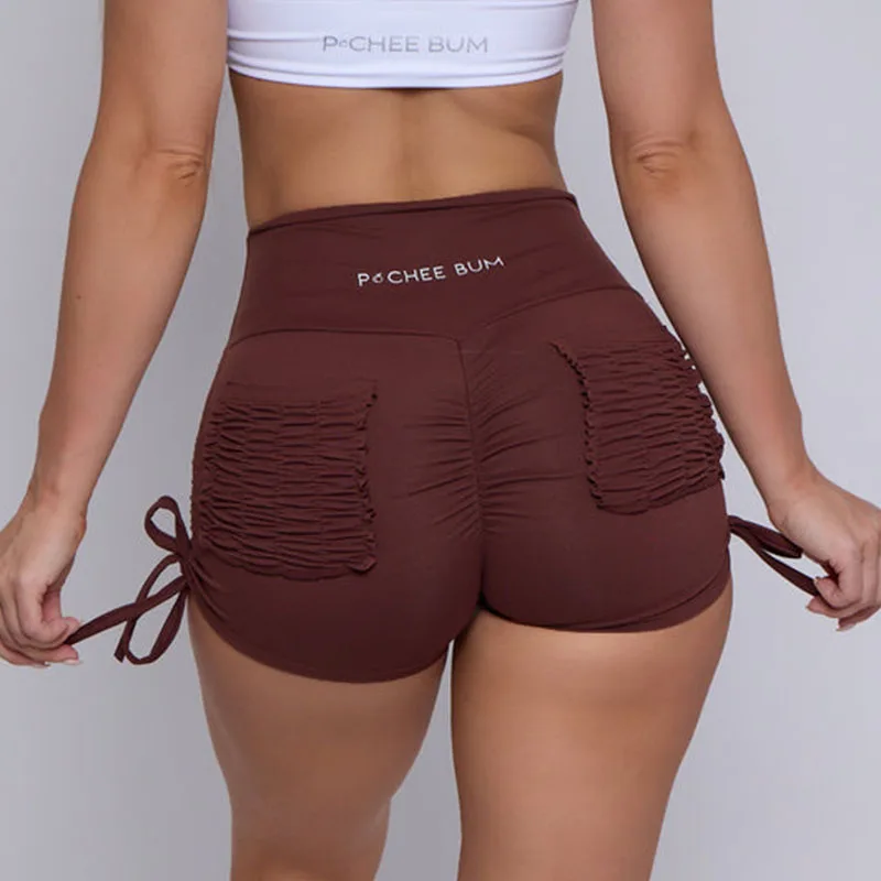 Top Trends: Pchee Bum Scrunched Pocket Scrunch Butt Shorts For Women Cycling Jogging Fitness High Waist Push Up Gym Shorts Women Yoga Shorts Shoppable Styles