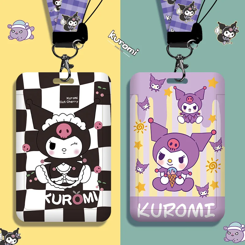 Top Trends: Anime Kulomi Sanrio Original PVC Card Cover Lanyard ID Student Hanging Neck Rope Cartoons Protective Case Wholesale Available Shoppable Styles