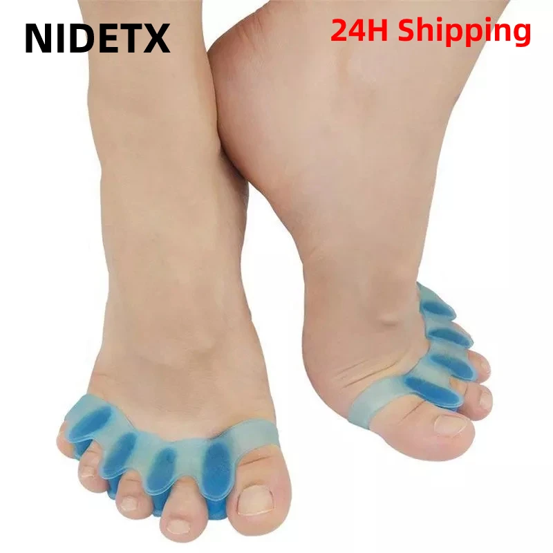 Top Trends: 2pcs=1pair New Protective Toes Separator Suitable Bunion Corrector Material Soft Gel Straightener Spacers Stretchers Care Tool Shoppable Styles