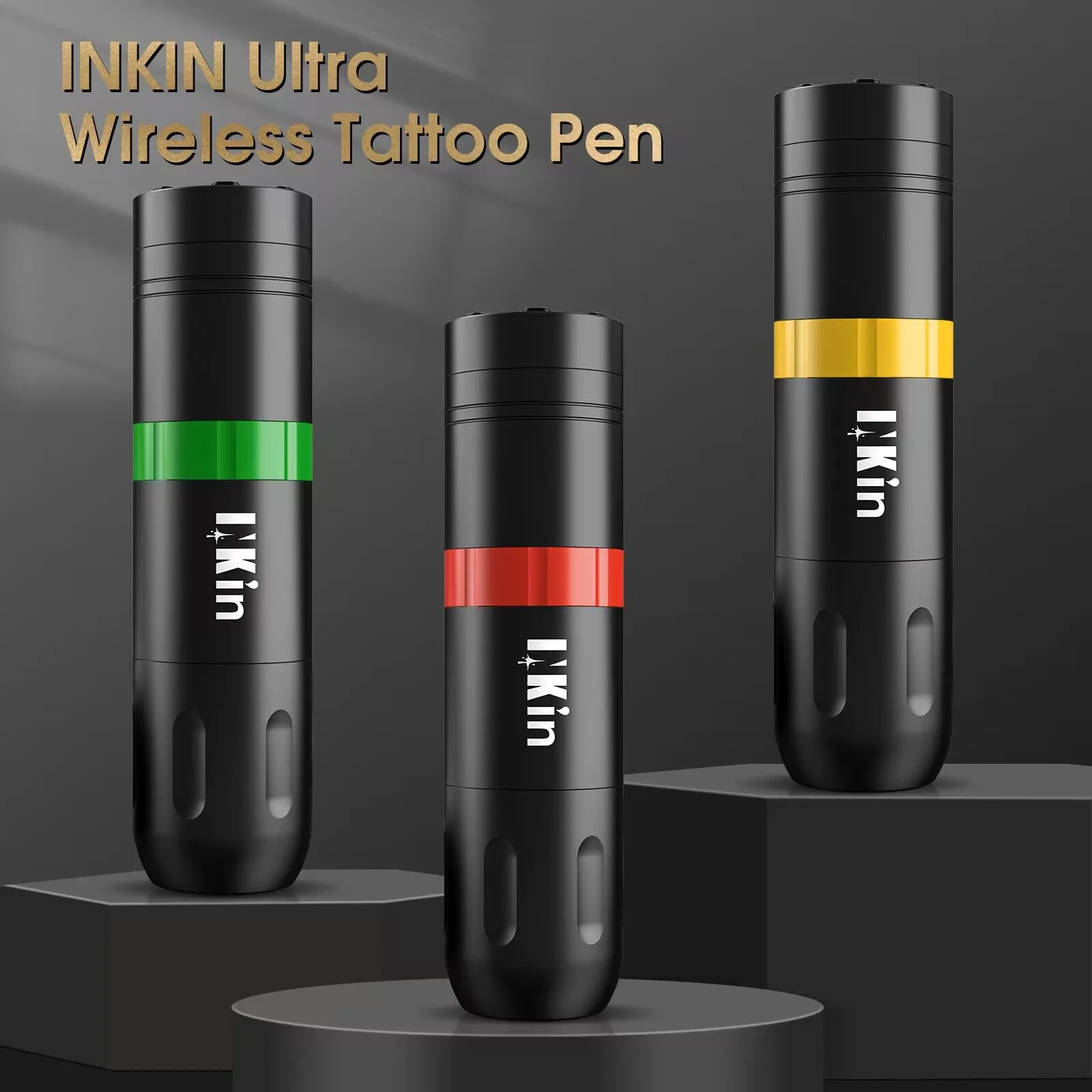 Top Trends: INKIN Ultra Wireless Cartridge Tattoo Pen Machine 1500mAh Capacity Led Display Power Grip Supply For Cartridge Tattoo Needles Shoppable Styles