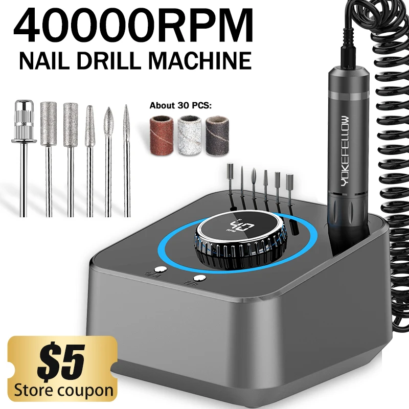 Top Trends: 40000RPM Electric Nail Drill Professional Manicure Machine With Brushless Motor Nails Sander Set Nail Salon Polisher Equipment Shoppable Styles