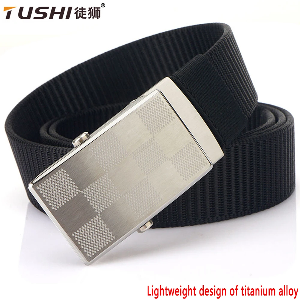 Top Trends: TUSHI New Casual Nylon Stainless Steel Buckle Belt Army Adjustable Men Outdoor Travel Tactical Belt Vintage Waist Belt For Jeans Shoppable Styles