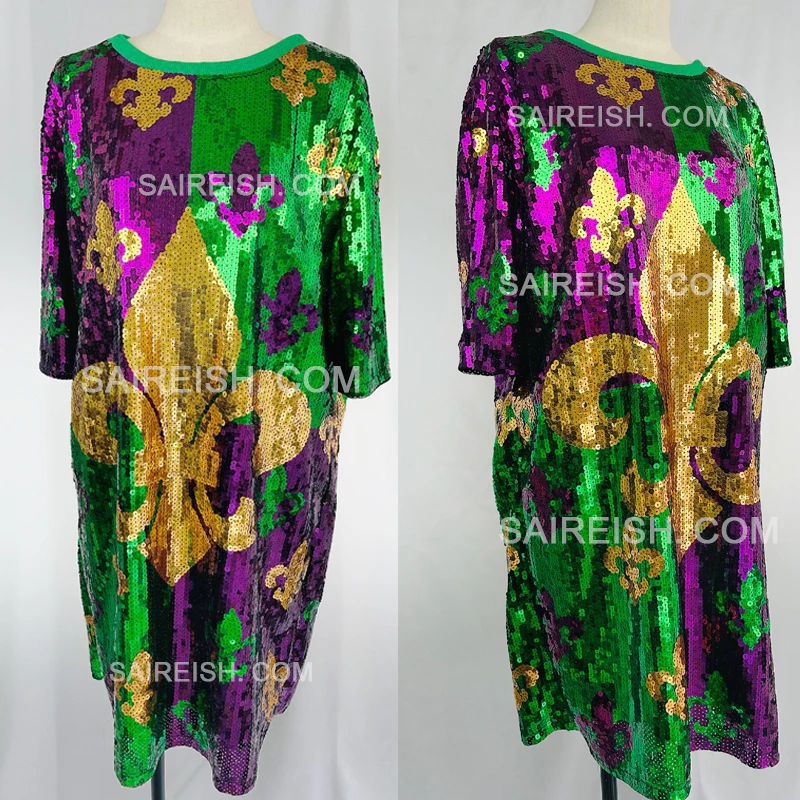 Top Trends: Women Mardi Gras Dress Jersey Ladies Holiday Fat Tuesday Queen Of Mardi 2024 Outfits Costumes For Women Shoppable Styles