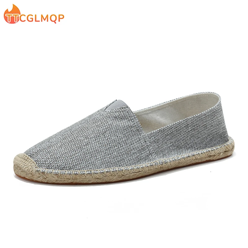 Top Trends: 2022 Summer New Men's Linen Casual Shoes Handmade Weaving Fisherman Shoes Fashion Casual Flat Espadrilles Driving Shoes Big Size Shoppable Styles - Image 4