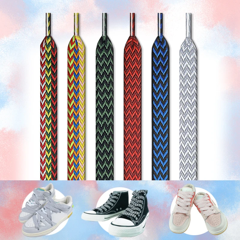 Top Trends: Trendy Woven Shoelaces For Sneakers AF1 Shoe Laces Width 1.5cm / 2cm / 3cm Shoelace Luxury Brand Laces Shoes 120 / 140 / 160cm Strings Shoppable Styles