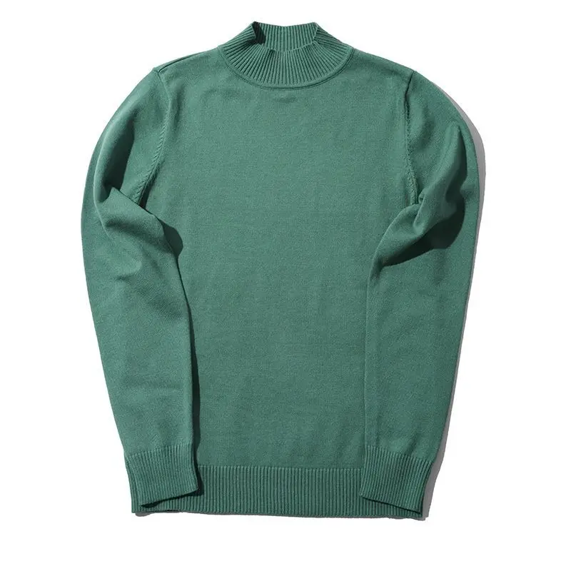 Top Trends: 2023 Spring And Autumn Men's Half High Collar Solid Color Pullover Splice Casual Fashion Elegant Commuter Long Sleeve Sweater Shoppable Styles