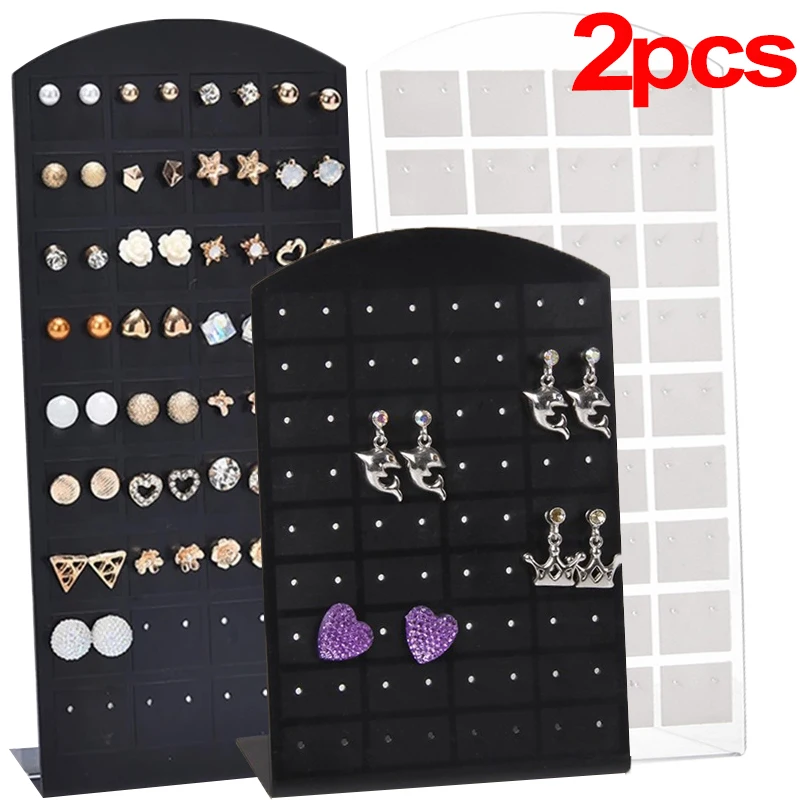 Top Trends: Transparent Plastic Display Panel Bracket Earrings Display Rack Showcase Holder Simple Fashion Storage Tool Jewelry Stand Card Shoppable Styles