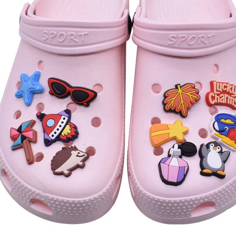 Top Trends: Wholesale 1pcs PVC Shoe Accessories For Crocs Charms Candy Badge Women Clogs Buckle Kids Pins Decoration Jeans X-mas Gift Shoppable Styles