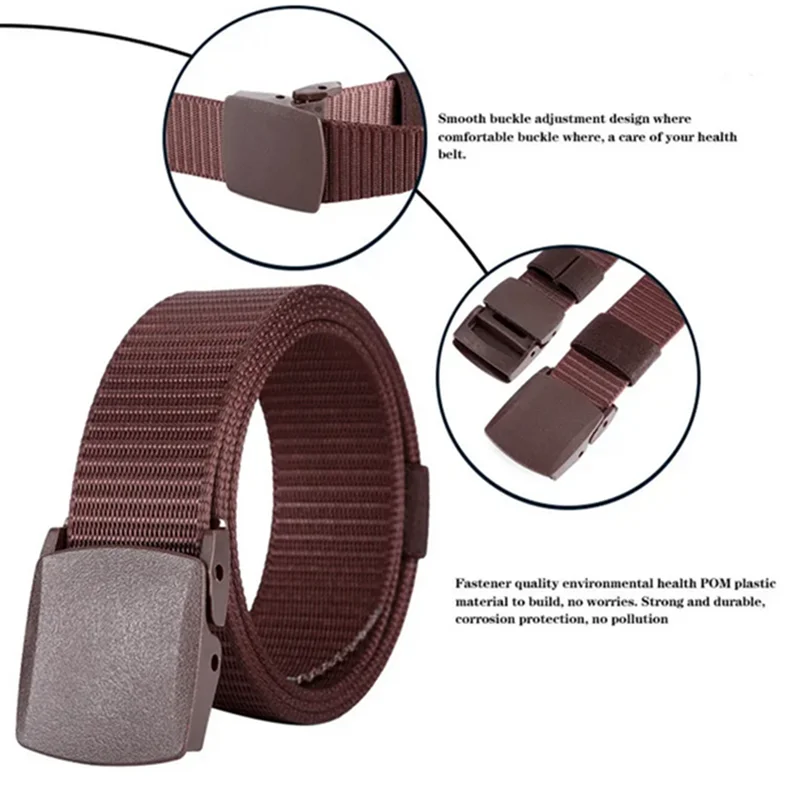 Top Trends: Military Men Belt 2023 Army Belts Adjustable Belt Men Outdoor Travel Tactical Waist Belt With Plastic Buckle For Pants 120cm Shoppable Styles - Image 3