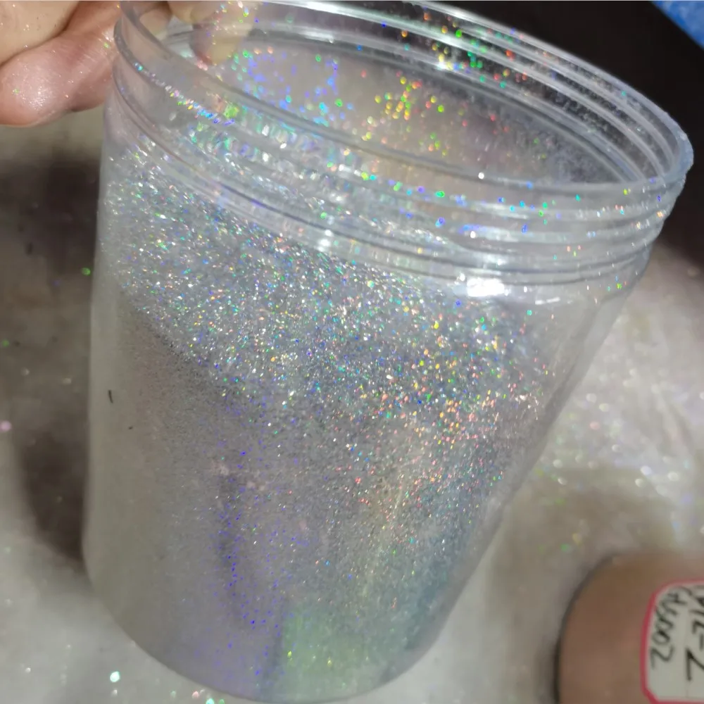 Top Trends: 10g / Bag 0.2mm Holographic Laser Silver Glitter Powder 1 / 128 Manicure Shiny Sparkle Chrome Pigment Dust UV Gel Nail Art Glitters Shoppable Styles