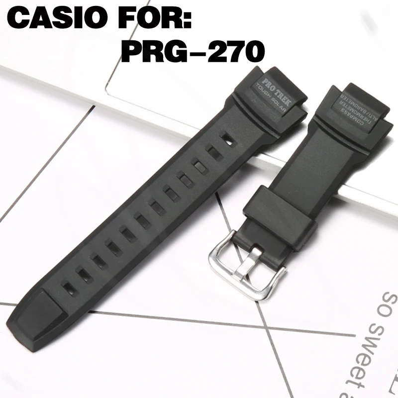 Top Trends: Watch Accessories For Casio Protrek PRG-270 Prg270 Men's Sports Waterproof Strap Resin Rubber Watchband Shoppable Styles