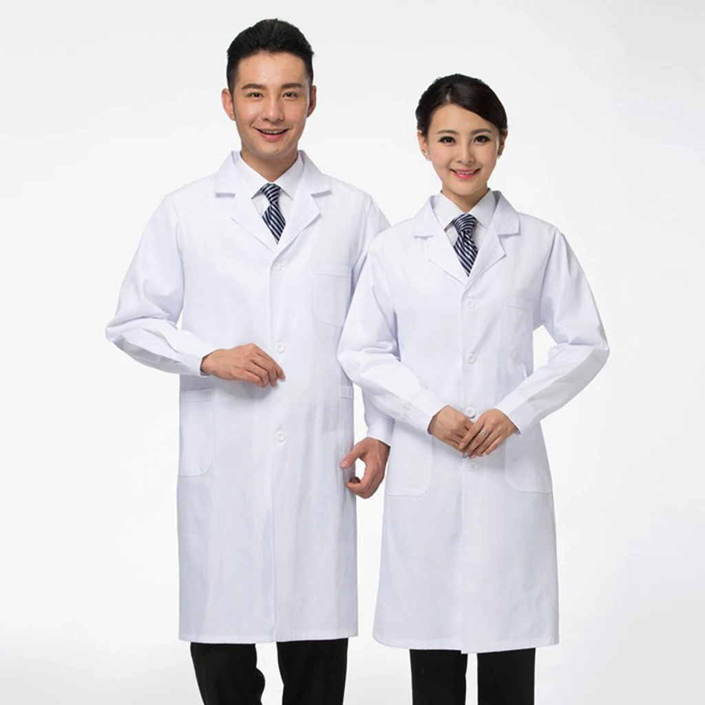 Top Trends: Fashion Long Sleeves Scrubs Lab Coat Hospital Short Sleeve Nurse Doctor Dress Long Sleeve Medical Uniforms White Jacket Unisex Shoppable Styles