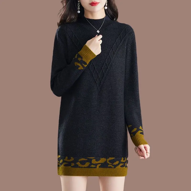 Top Trends: Women's Jumper Wool Knitted Loose Sweater Tunics Winter Long Sleeve Loose Turtleneck Thickening Soft Comfort Knitwear M-6XL Shoppable Styles - Image 4