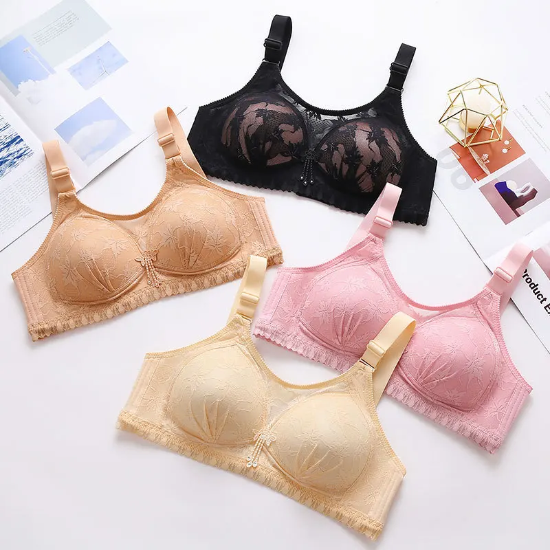 Top Trends: Thin Section Large Size Sexy Push Up Bras Anti-sagging Belly Breast Wipe Women's Underwear High-grade Brassiere Ropa De Mujer BH Shoppable Styles - Image 6