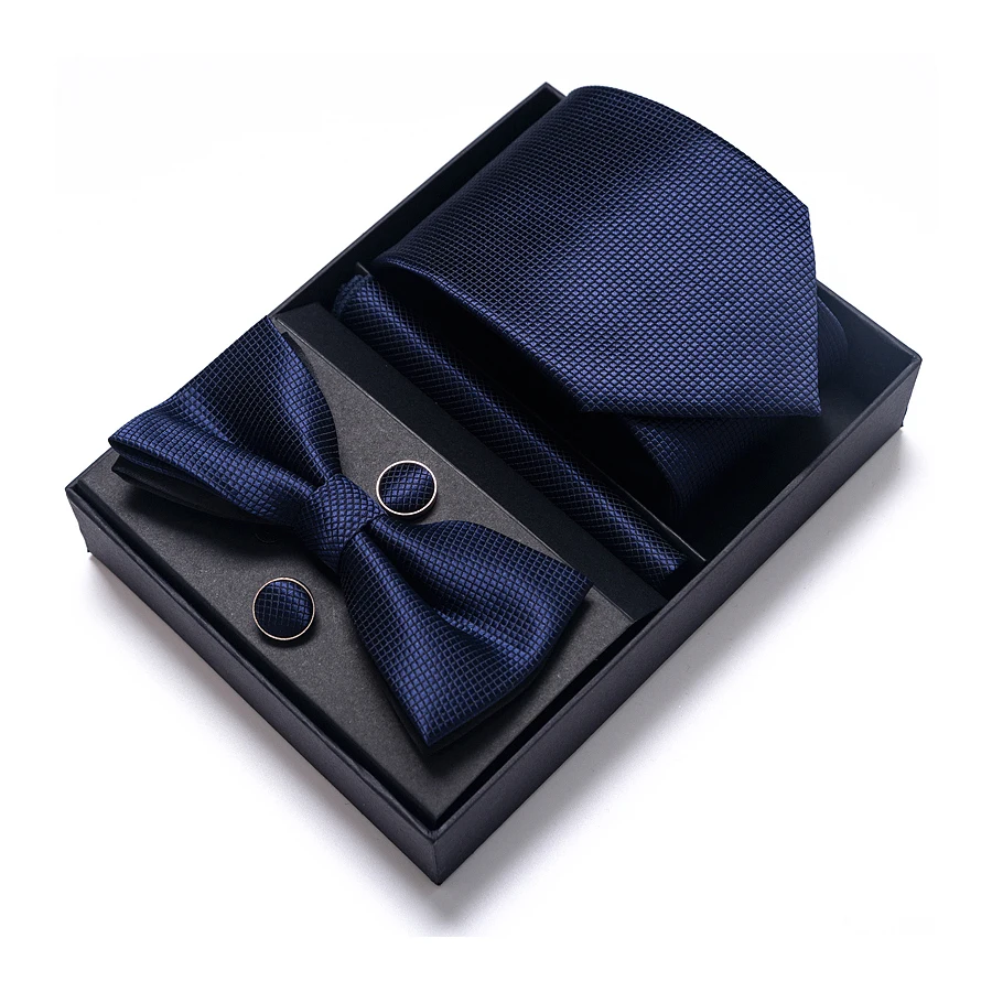 Top Trends: Newest Style Mix Colors Holiday Gift Tie Handkerchief Pocket Squares Cufflink Set Necktie Box Dot Man Easter Day Shoppable Styles - Image 3