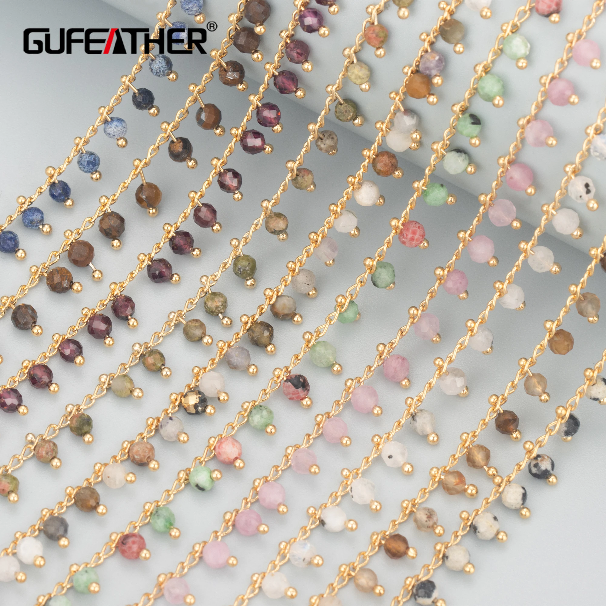 Top Trends: GUFEATHER C82, jewelry Accessories, pass REACH, nickel Free, 18k Gold Plated, natural Stone, jewelry Making, diy Chain Necklace, 1m / lot Shoppable Styles