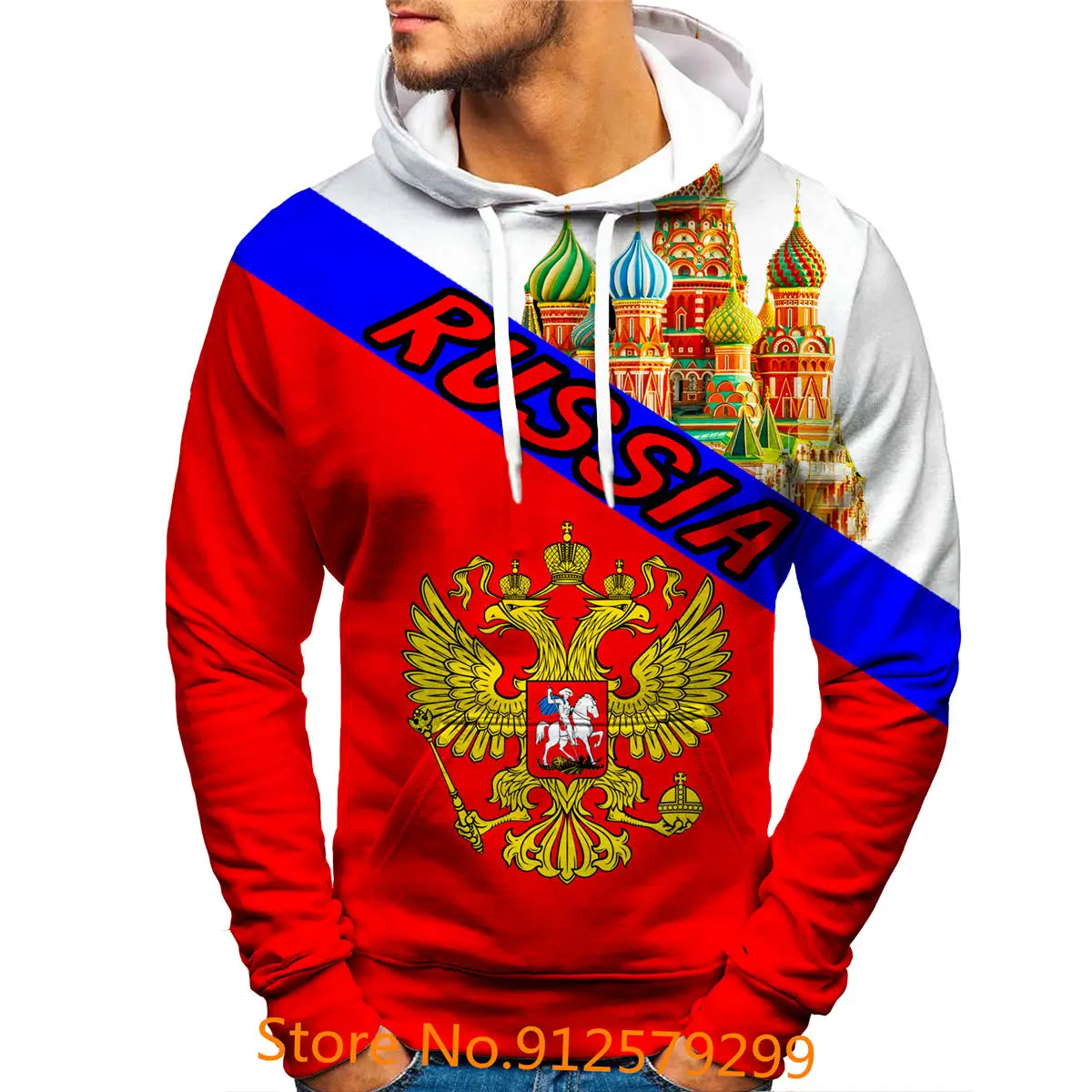 Top Trends: 2021 New Colorful Russia Hoodie Casual 3d Russia Flag Sweatshirt Men / Women Cool Fashion Coat Funny Black Hoodies Shoppable Styles