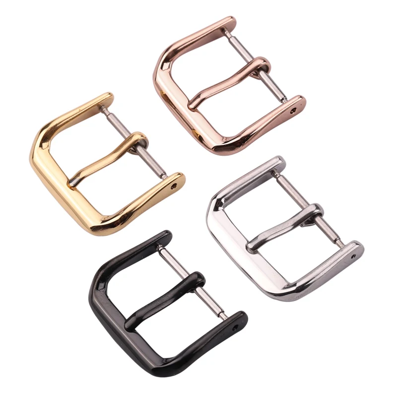 Top Trends: Stainless Steel Watch Buckle 16mm 18mm 20mm 22mm Metal Silver Gold Black Watchbands Strap Clasp Watch Accessory Shoppable Styles