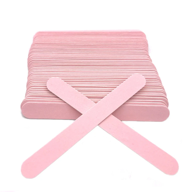 Top Trends: 50Pcs Thick Wood Nail Files Artificial Nail Tips File 240 / 240 Disposable Cuticle Remover Pink Nail Art Styling Tool Beauty Salon Shoppable Styles