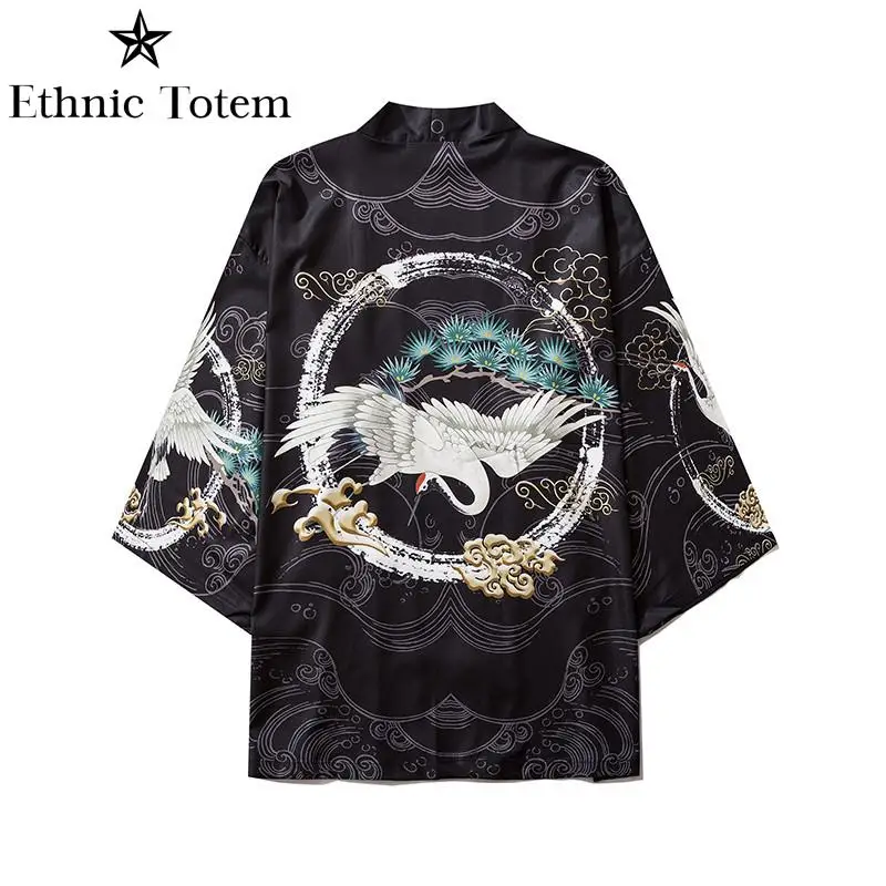 Top Trends: Kimono Shirt Yukata Haori Men Japanese Kimono Cardigan Men Samurai Clothing Beach Shirt Clothing Traditional Chinese Crane Shoppable Styles